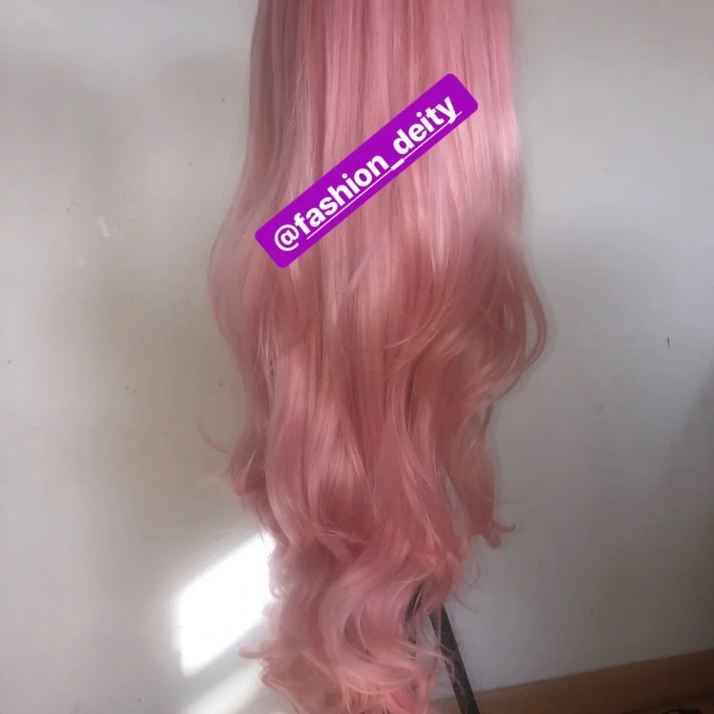 💖MIA COTTON CANDY PINK 🍬26” Lace Front Wig *NWT*